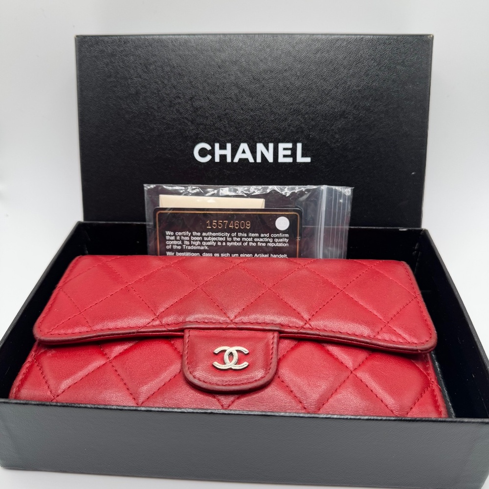 CHANEL QUILTED CAVIAR CLASSIC LONG WALLET